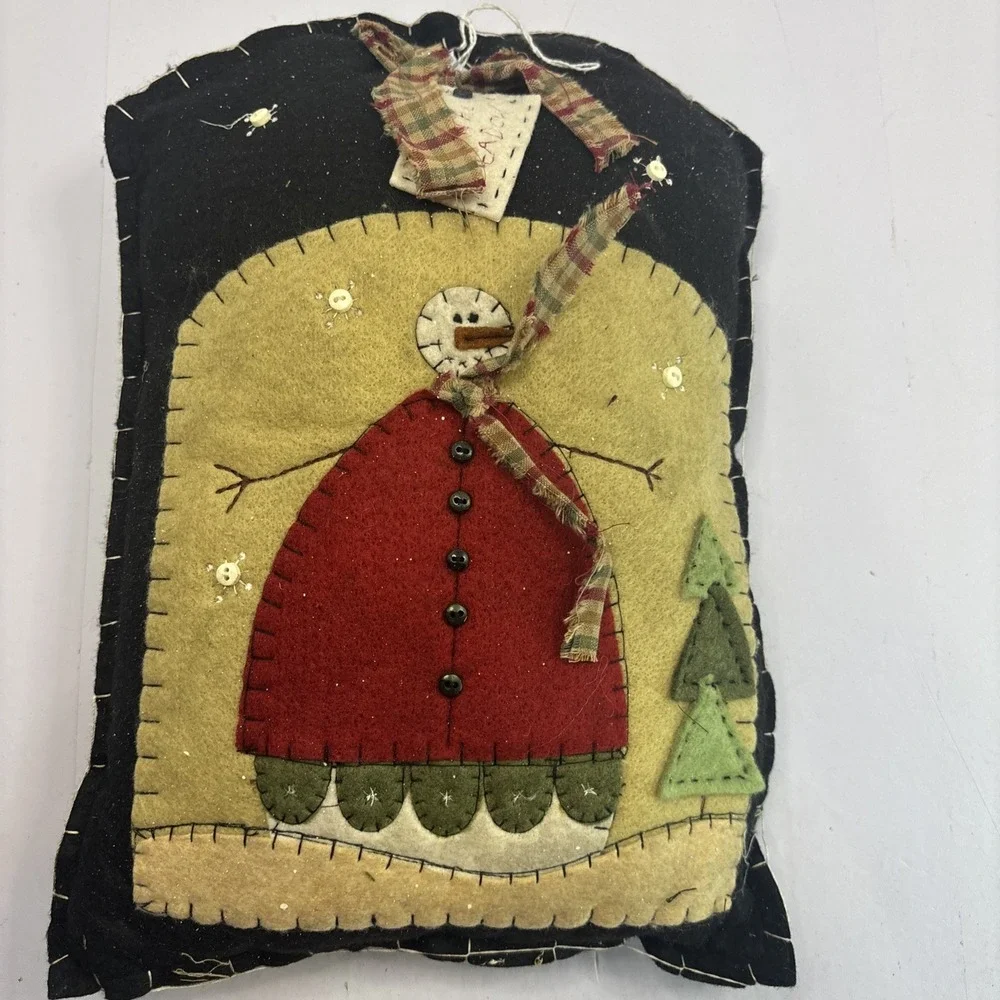 Two Decorative Pillow Snowman 9x13